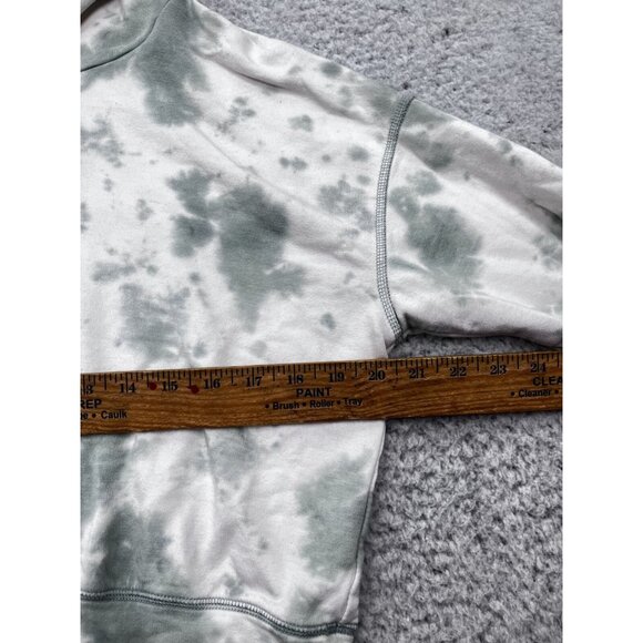 Women's Offline Aerie Green White Tie Dye Oversized Hoodie Sweatshirt Size S - Picture 4 of 10